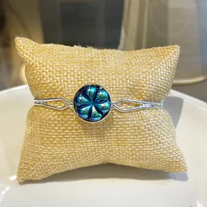 Blue floral bangle