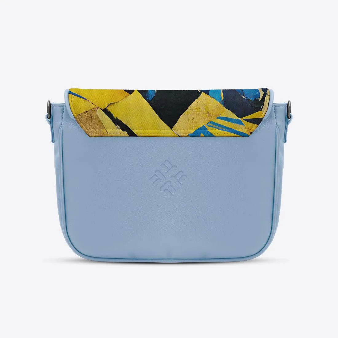 Blue Messenger Crossbody Chevron