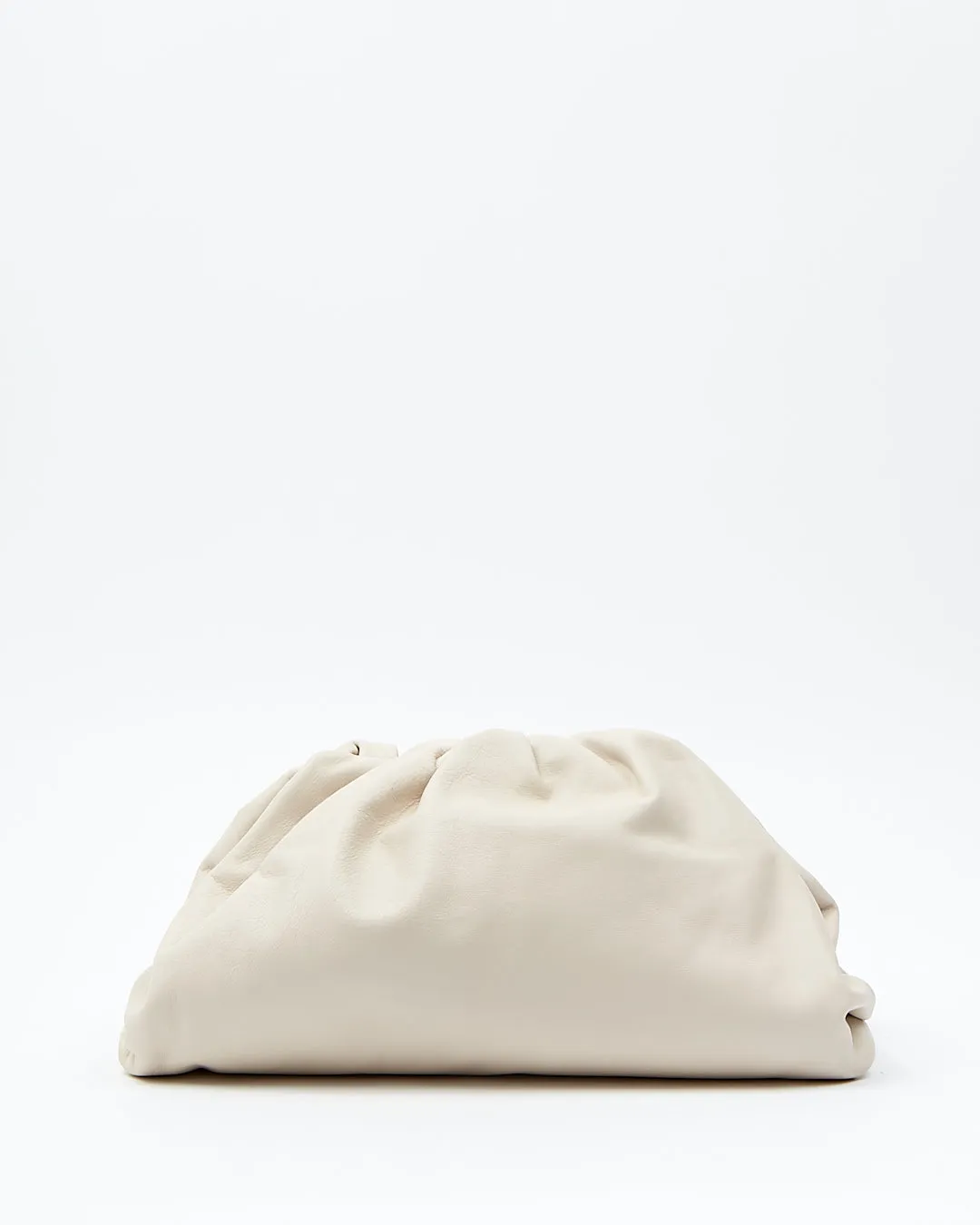 Bottega Veneta Off White Leather The Pouch Clutch