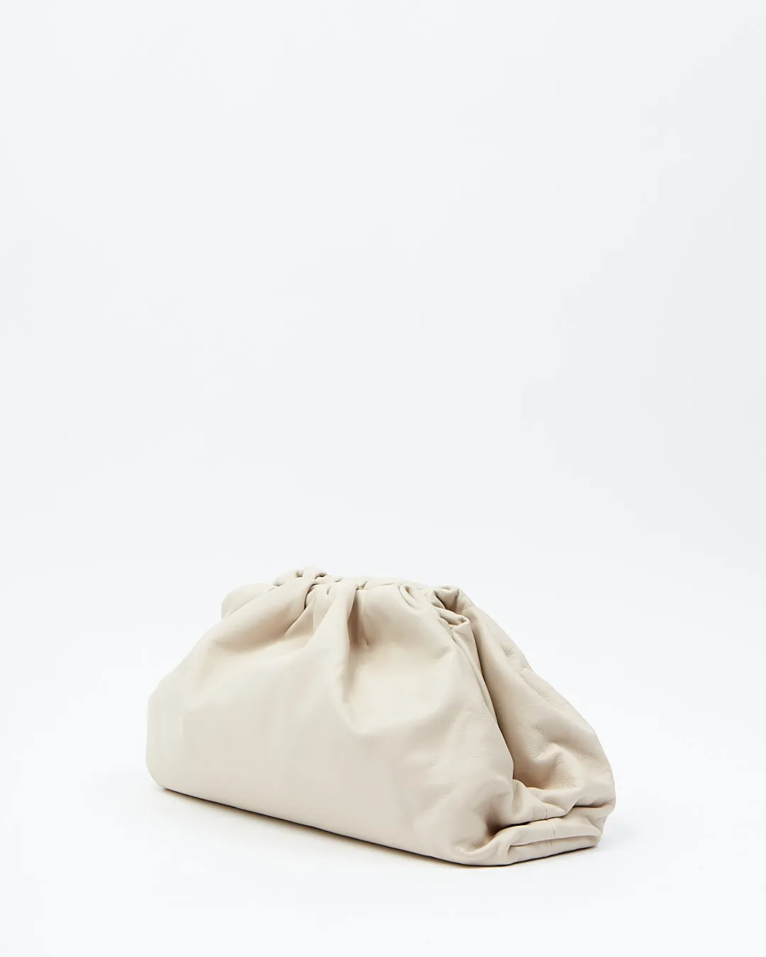 Bottega Veneta Off White Leather The Pouch Clutch