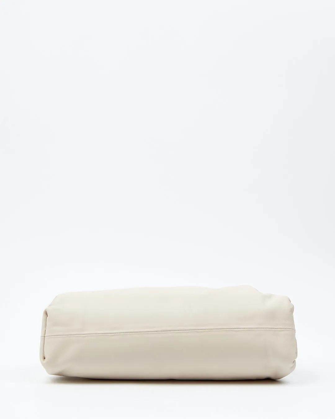 Bottega Veneta Off White Leather The Pouch Clutch