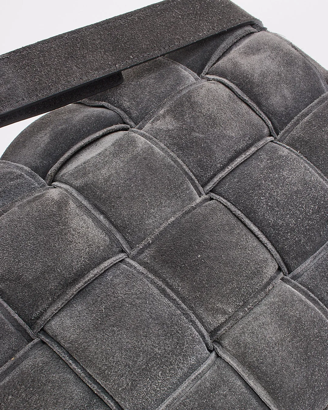 Bottega Venetta Grey Suede Padded Cassette Bag