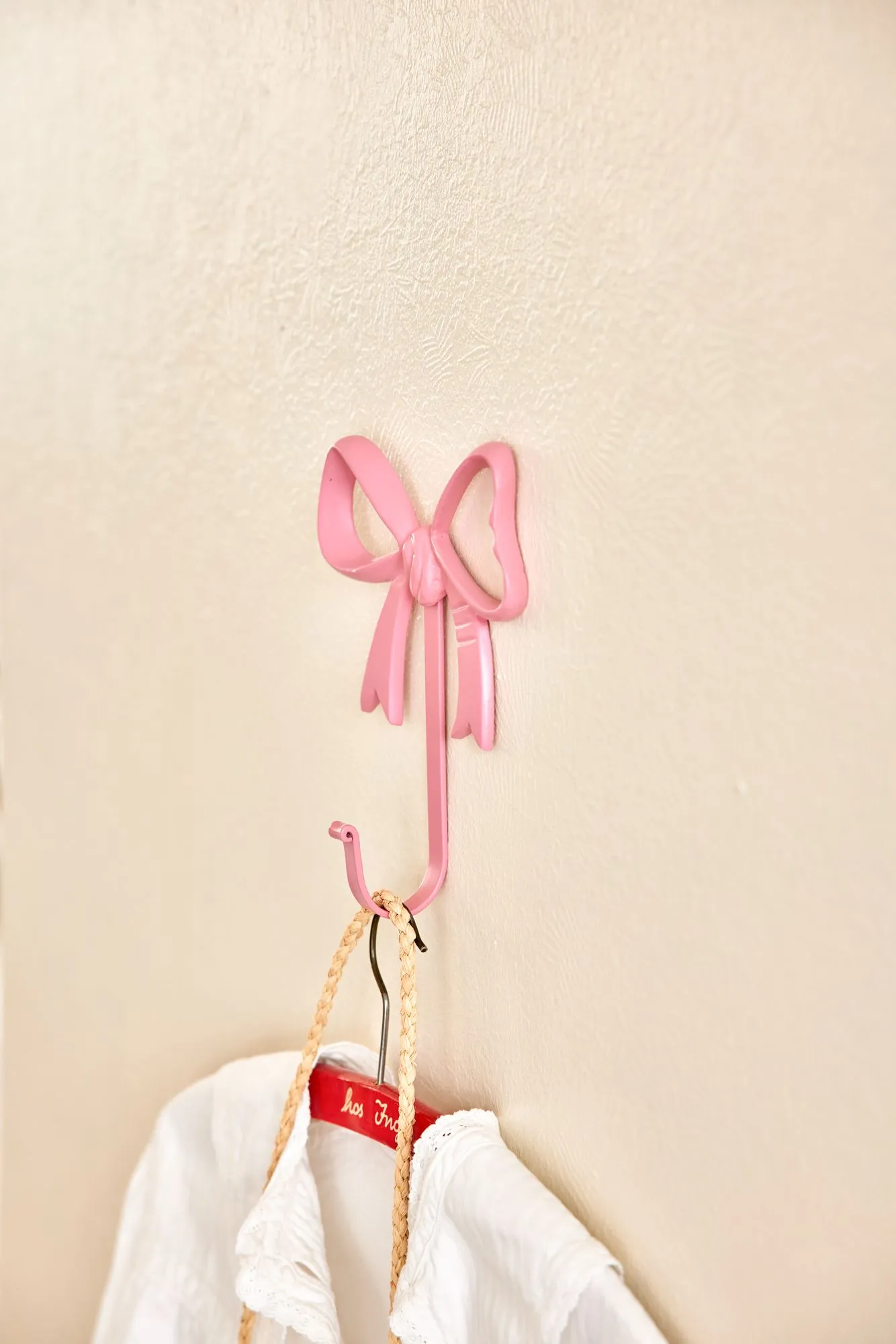 Bow Metal Hook - Pink