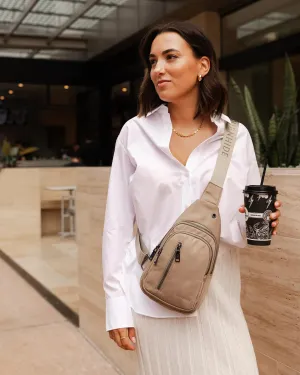 Boyd Nylon Sling Bag - Beige