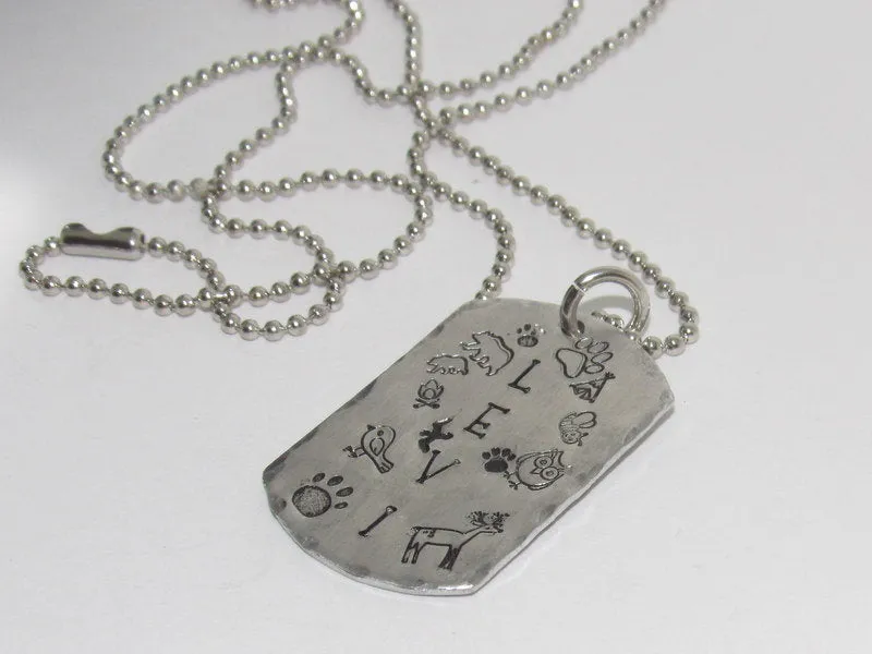 Boys personalized Kids name necklace , Personalized Hand stamped jewelry , Dog tag Name jewelry for boys, handstamped jewelry