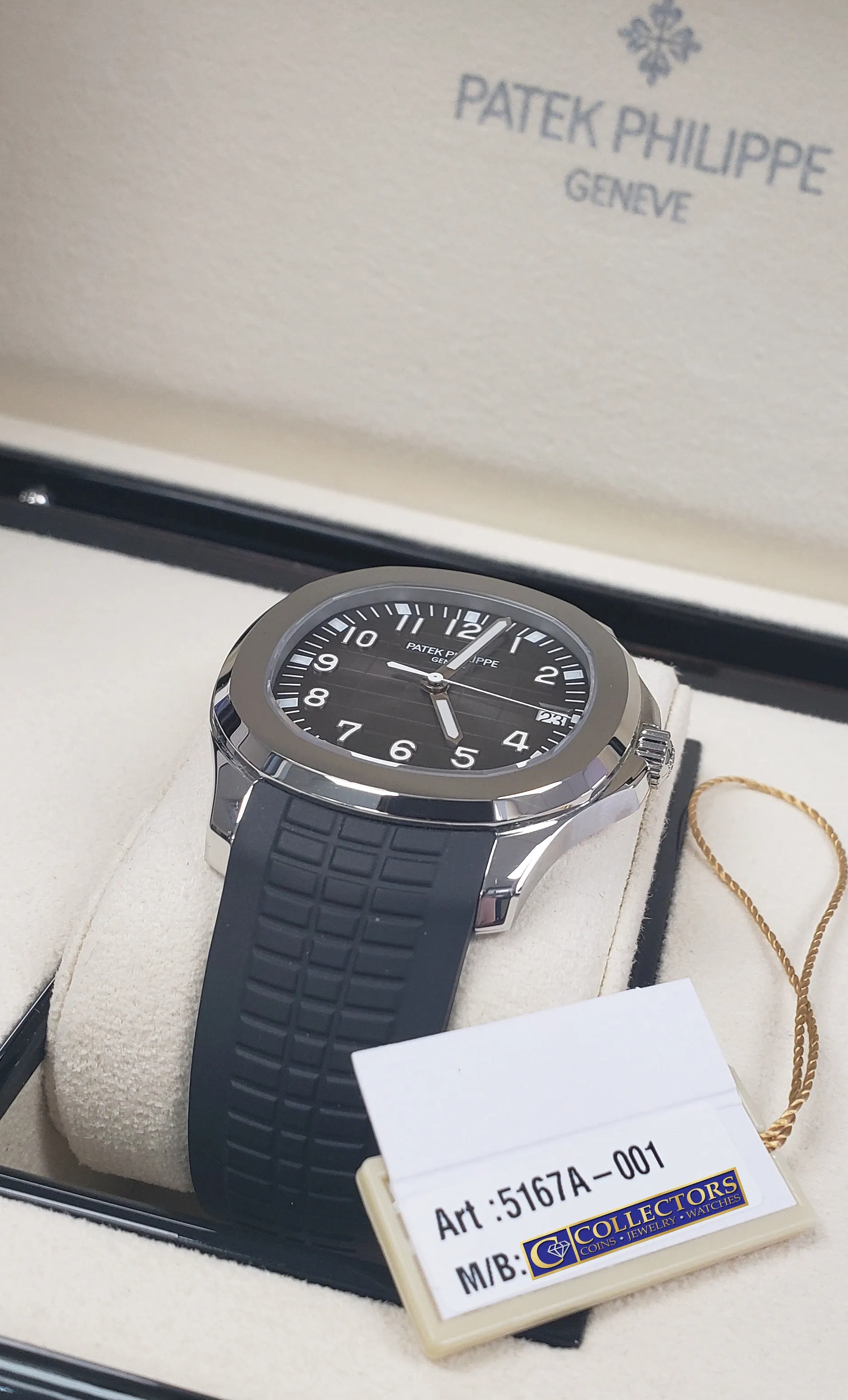 BRAND NEW 2020 Patek Philippe Aquanaut SS Black Jumbo 40mm Watch 5167 5167A-001