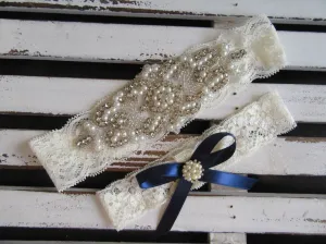 Bridal Garter Style: True Blue (Set)