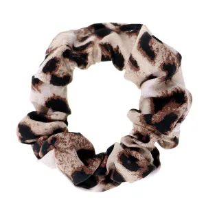 Brown Animal Print Hair Scrunchie