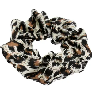 Brown Cheetah Print Hair Scrunchie