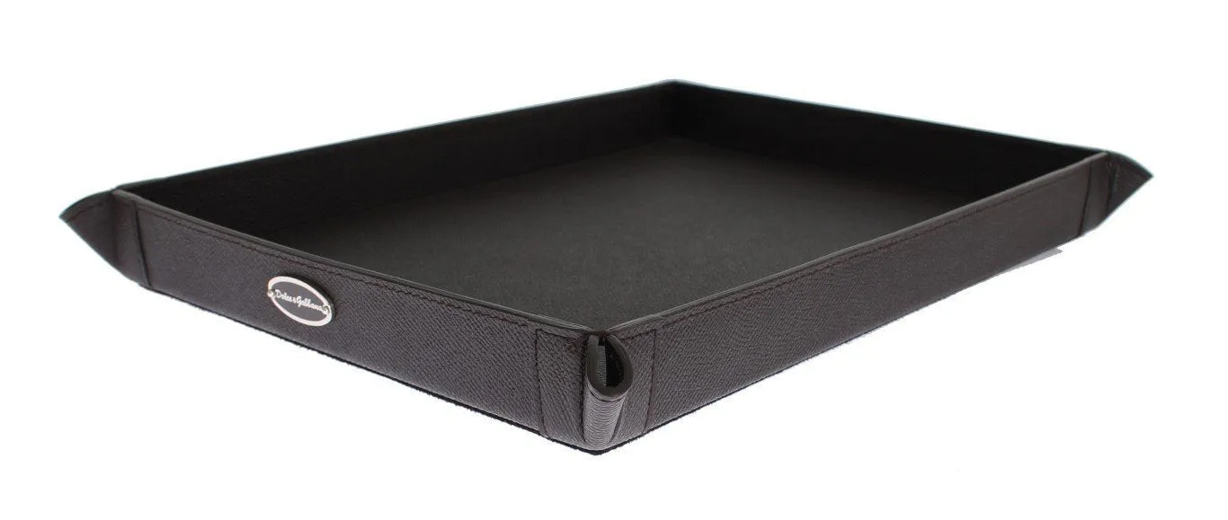Brown Leather Phone Tray, Catchall, Valet, Key, Wallet, Card, Tray, Plate