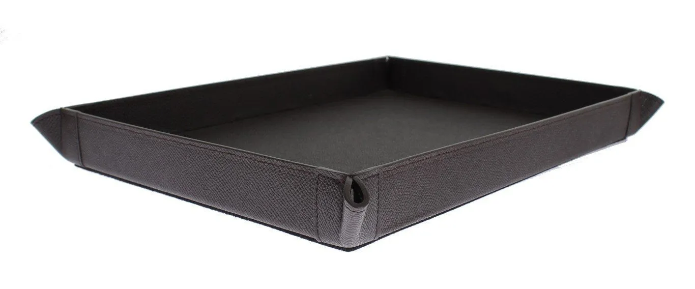 Brown Leather Phone Tray, Catchall, Valet, Key, Wallet, Card, Tray, Plate