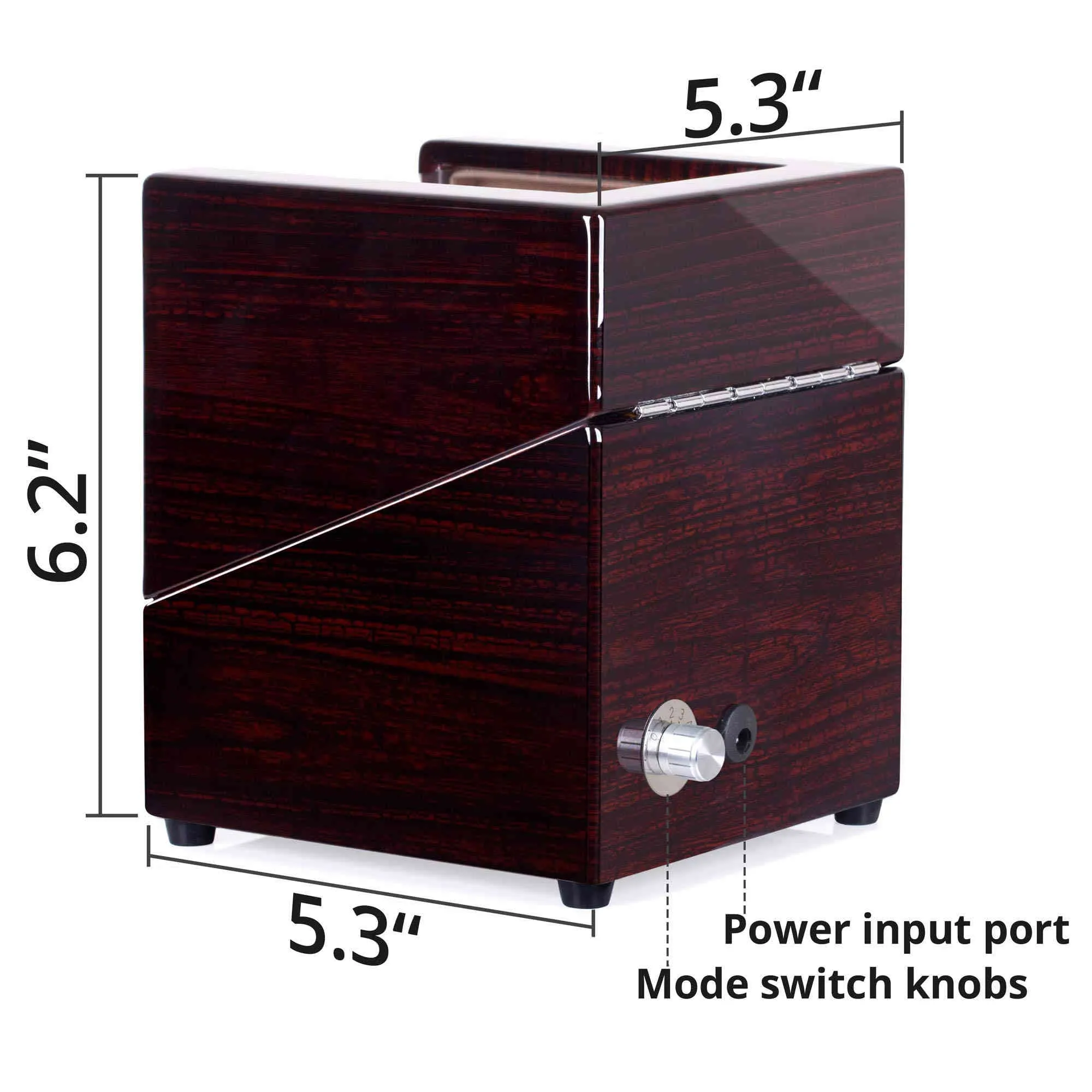 Brown Single Wooden Watch Winder TRIPLE TREE
