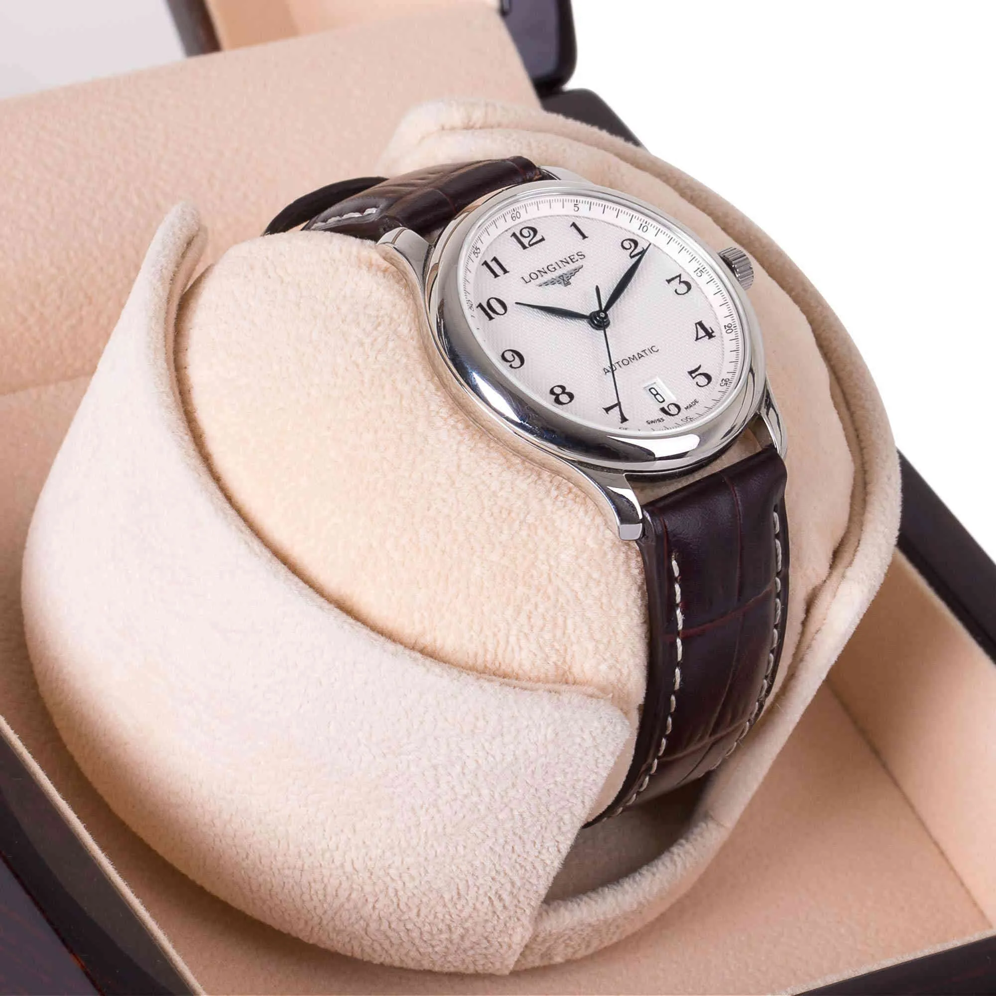 Brown Single Wooden Watch Winder TRIPLE TREE