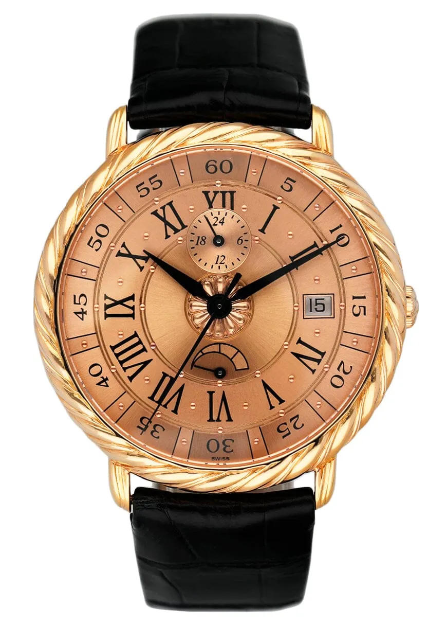 Buccellati Audachron 5114 18K Rose Gold Mens Watch With Papers