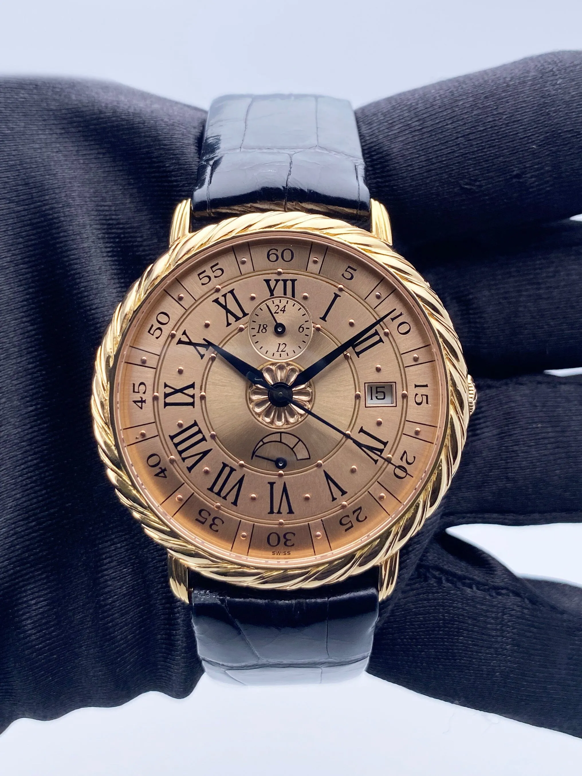 Buccellati Audachron 5114 18K Rose Gold Mens Watch With Papers