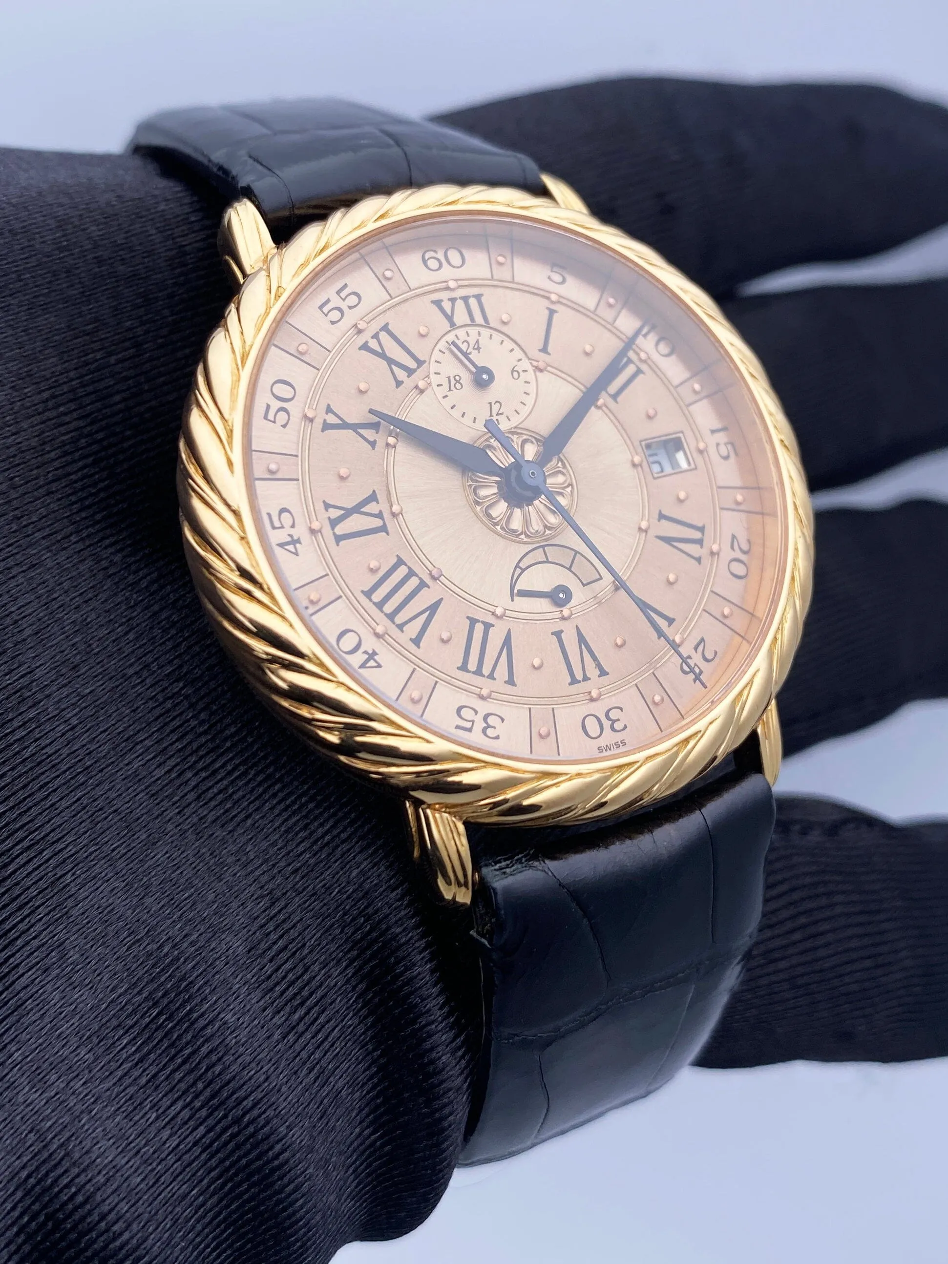 Buccellati Audachron 5114 18K Rose Gold Mens Watch With Papers