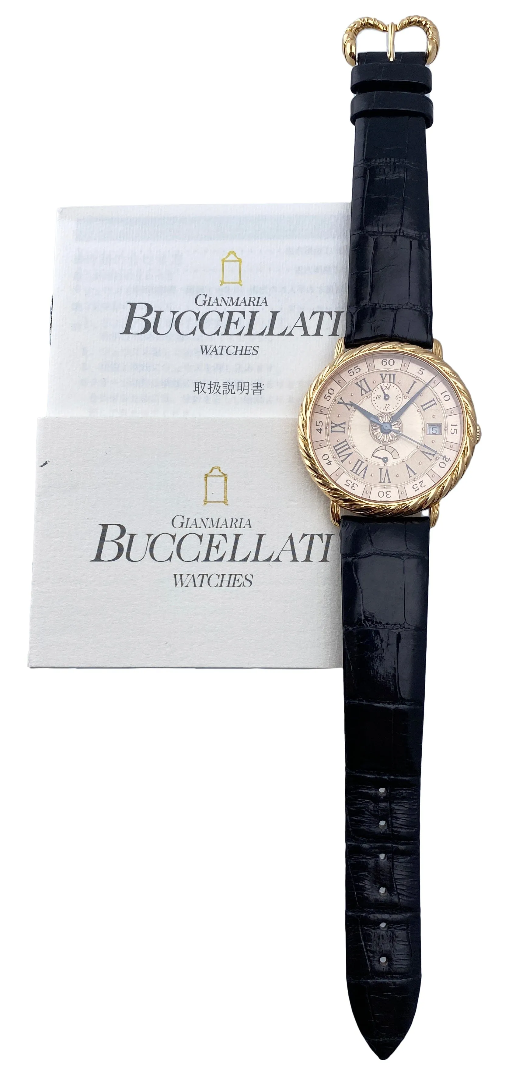 Buccellati Audachron 5114 18K Rose Gold Mens Watch With Papers