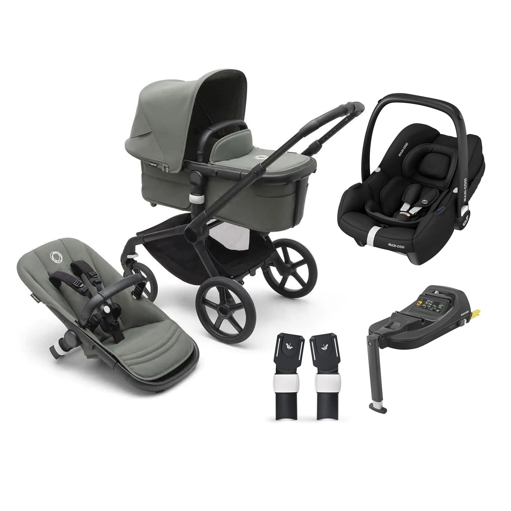 Bugaboo Fox 5 Maxi-Cosi Bundle - Black/Forest Green