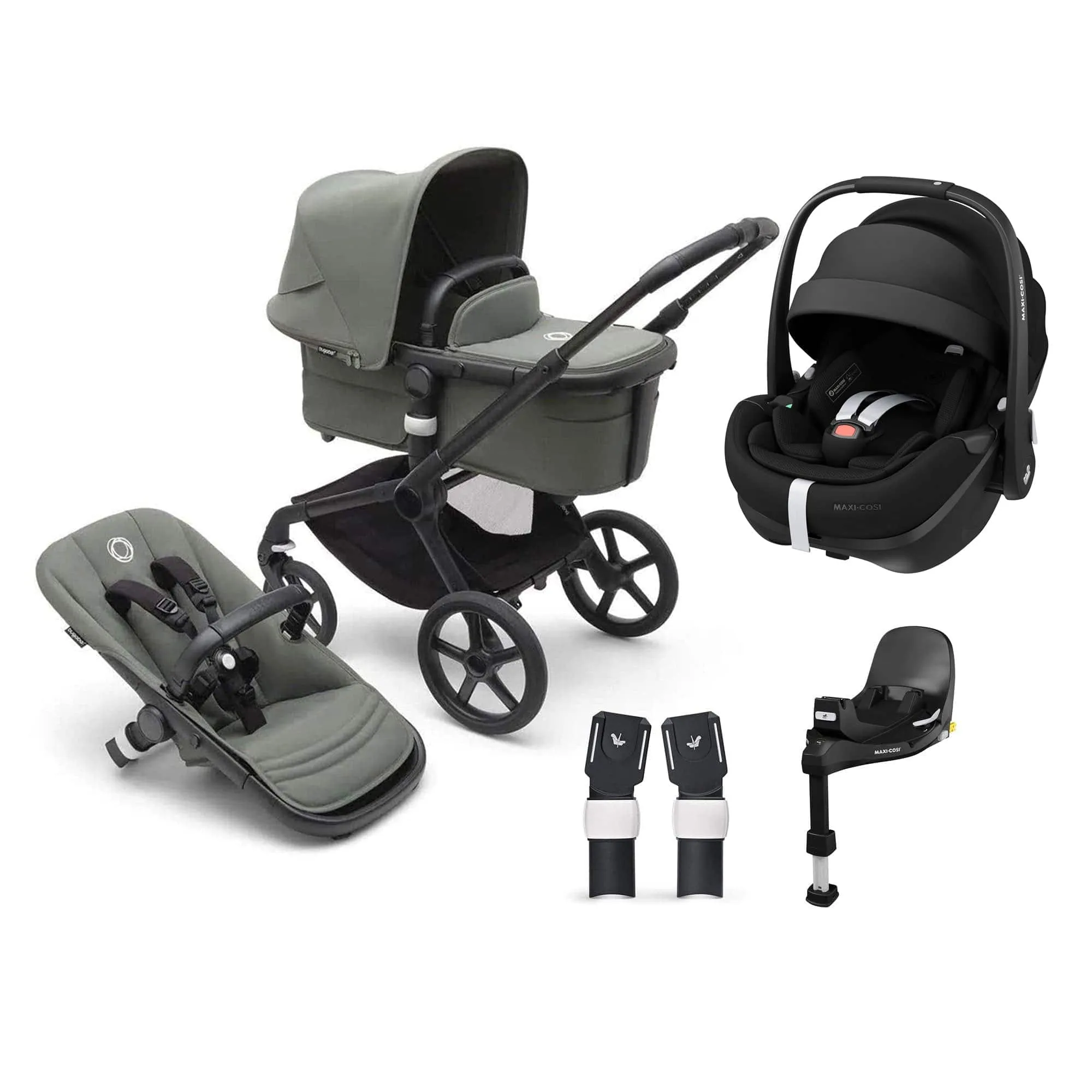 Bugaboo Fox 5 Maxi-Cosi Bundle - Black/Forest Green