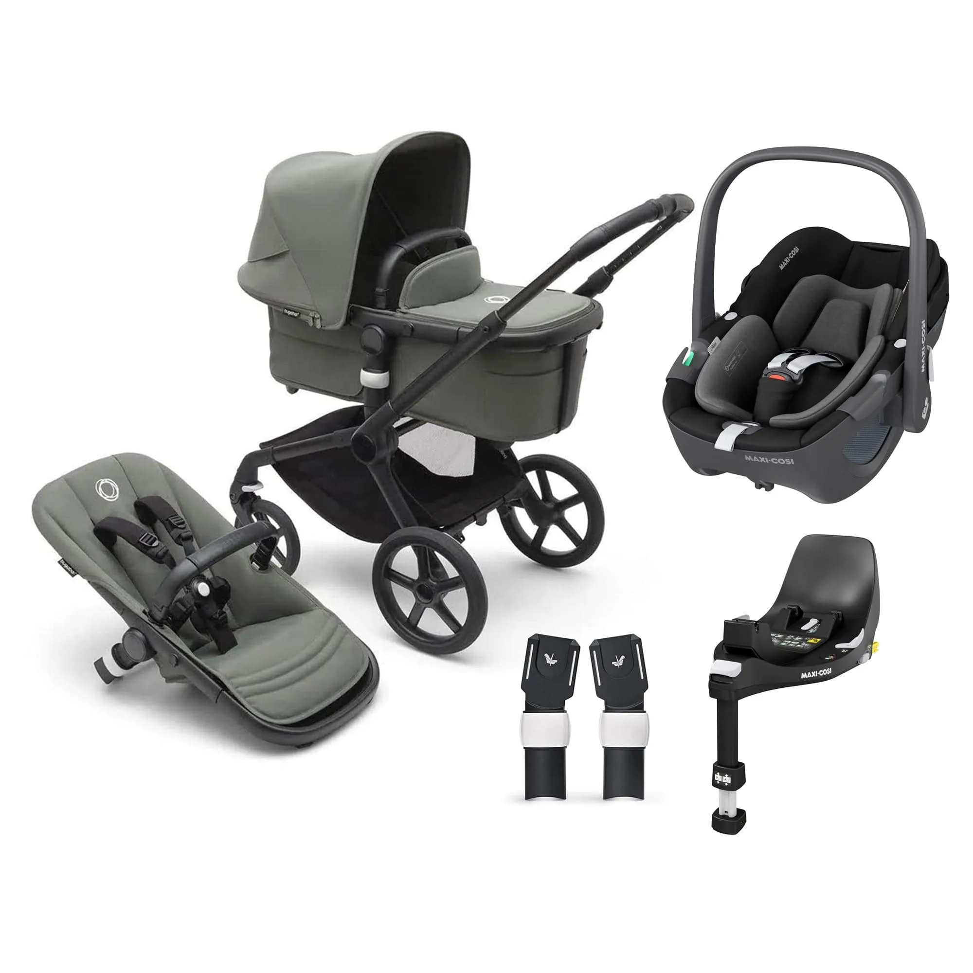 Bugaboo Fox 5 Maxi-Cosi Bundle - Black/Forest Green