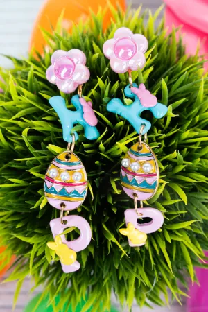 Bunny Hop Easter Egg Earrings