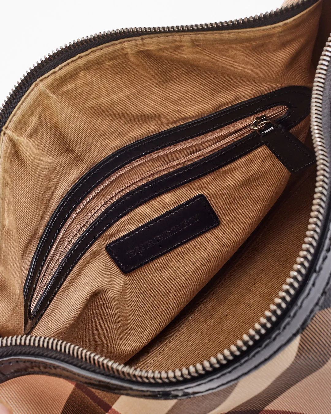Burberry Beige Nova Check Coated Canvas Bowling Bag