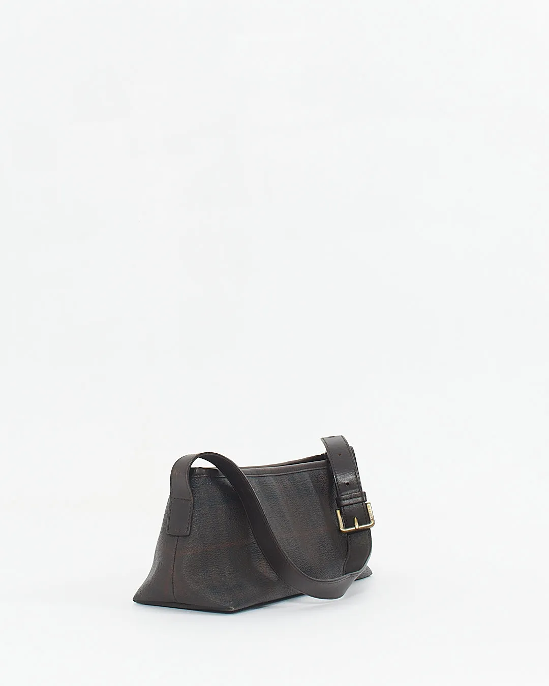 Burberry Vintage Brown Coated Canvas Nova check Shoulder Bag