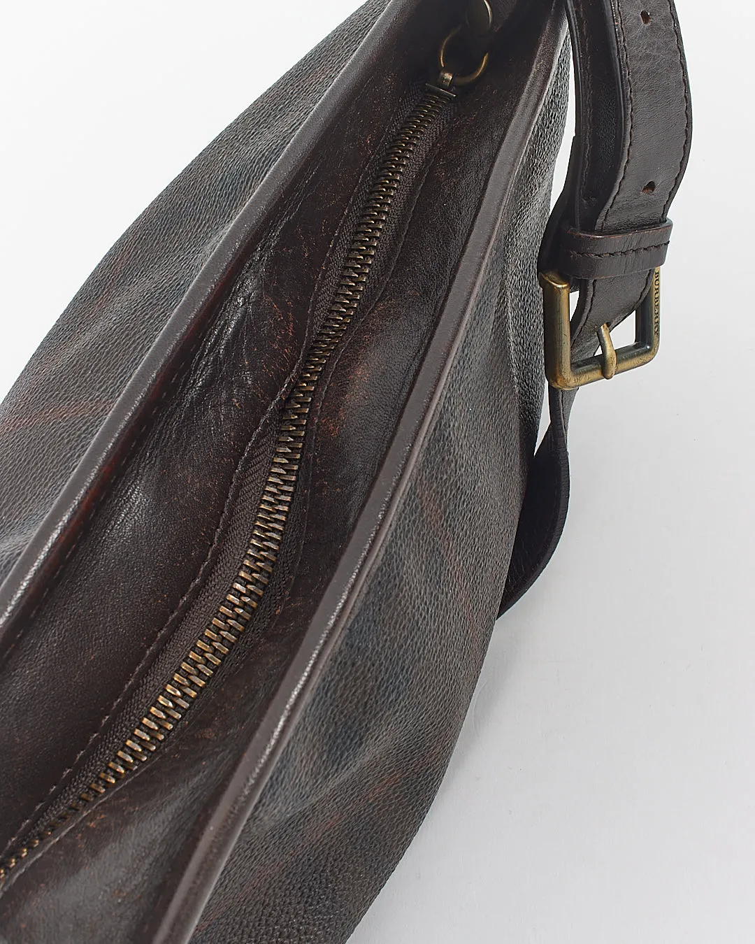 Burberry Vintage Brown Coated Canvas Nova check Shoulder Bag