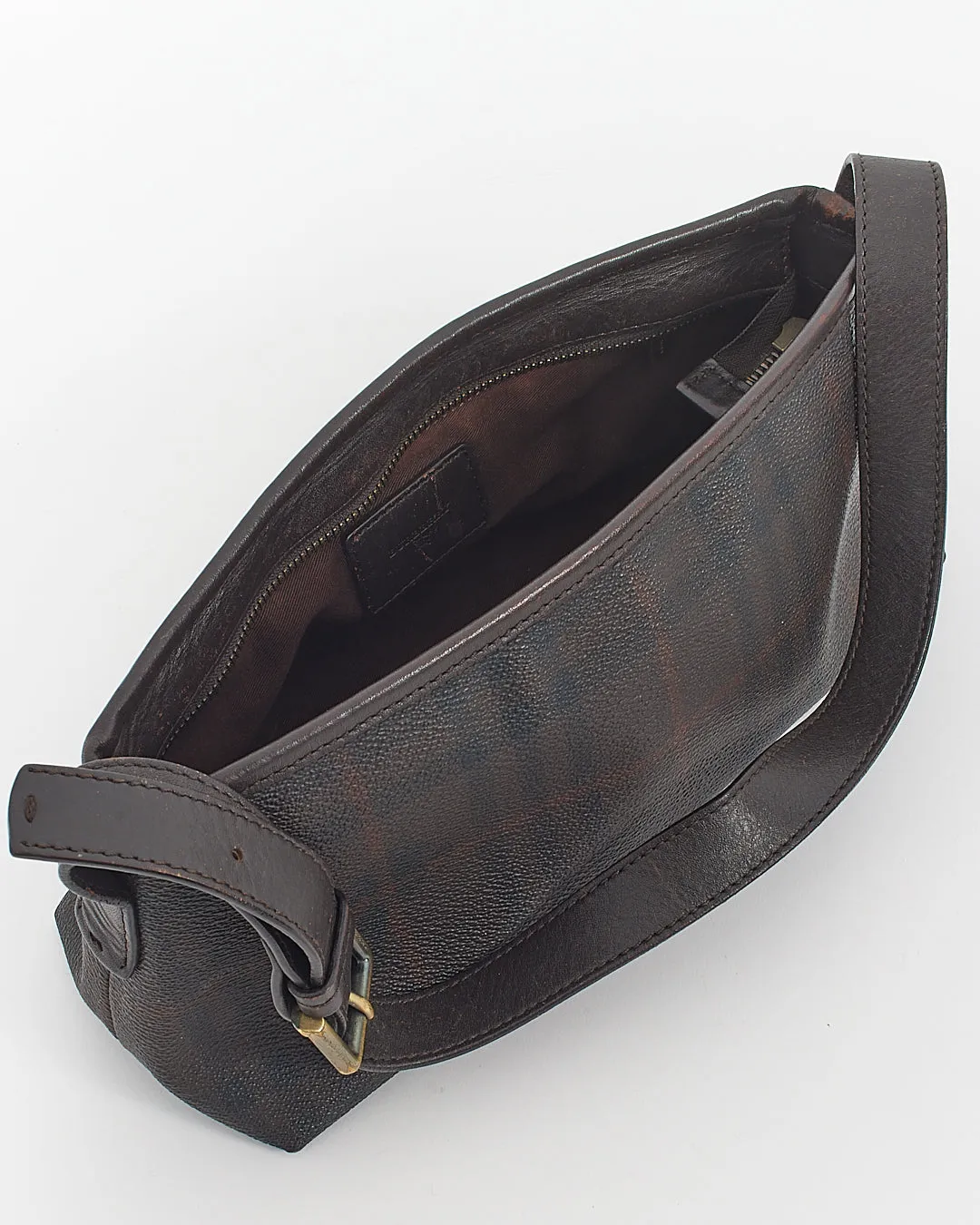 Burberry Vintage Brown Coated Canvas Nova check Shoulder Bag