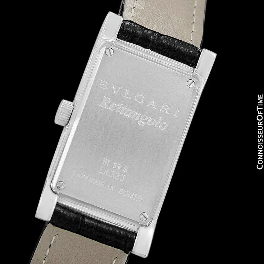 Bvlgari Rettangolo RT39S Ladies Rectangular Luxury Watch - Stainless Steel
