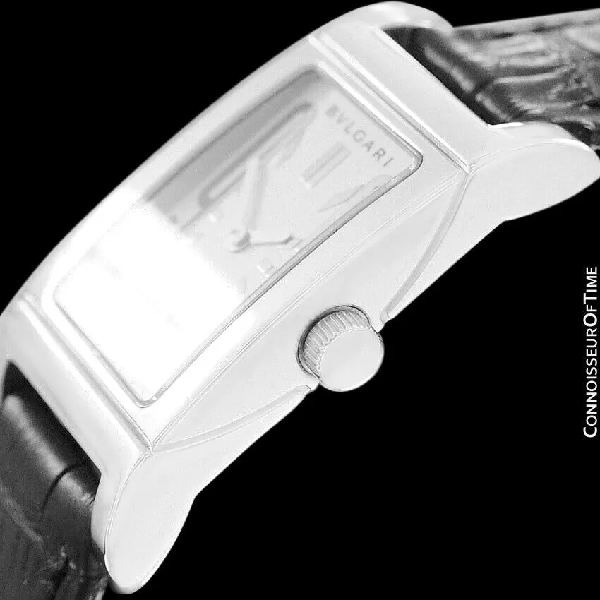 Bvlgari Rettangolo RT39S Ladies Rectangular Luxury Watch - Stainless Steel