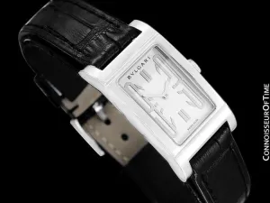 Bvlgari Rettangolo RT39S Ladies Rectangular Luxury Watch - Stainless Steel