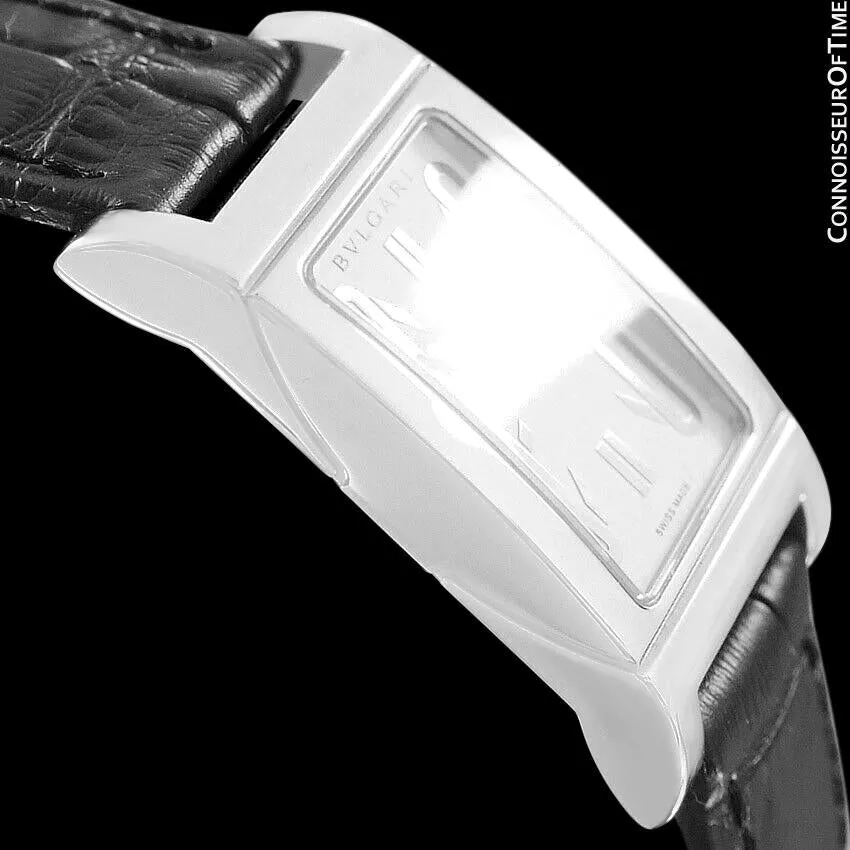 Bvlgari Rettangolo RT39S Ladies Rectangular Luxury Watch - Stainless Steel