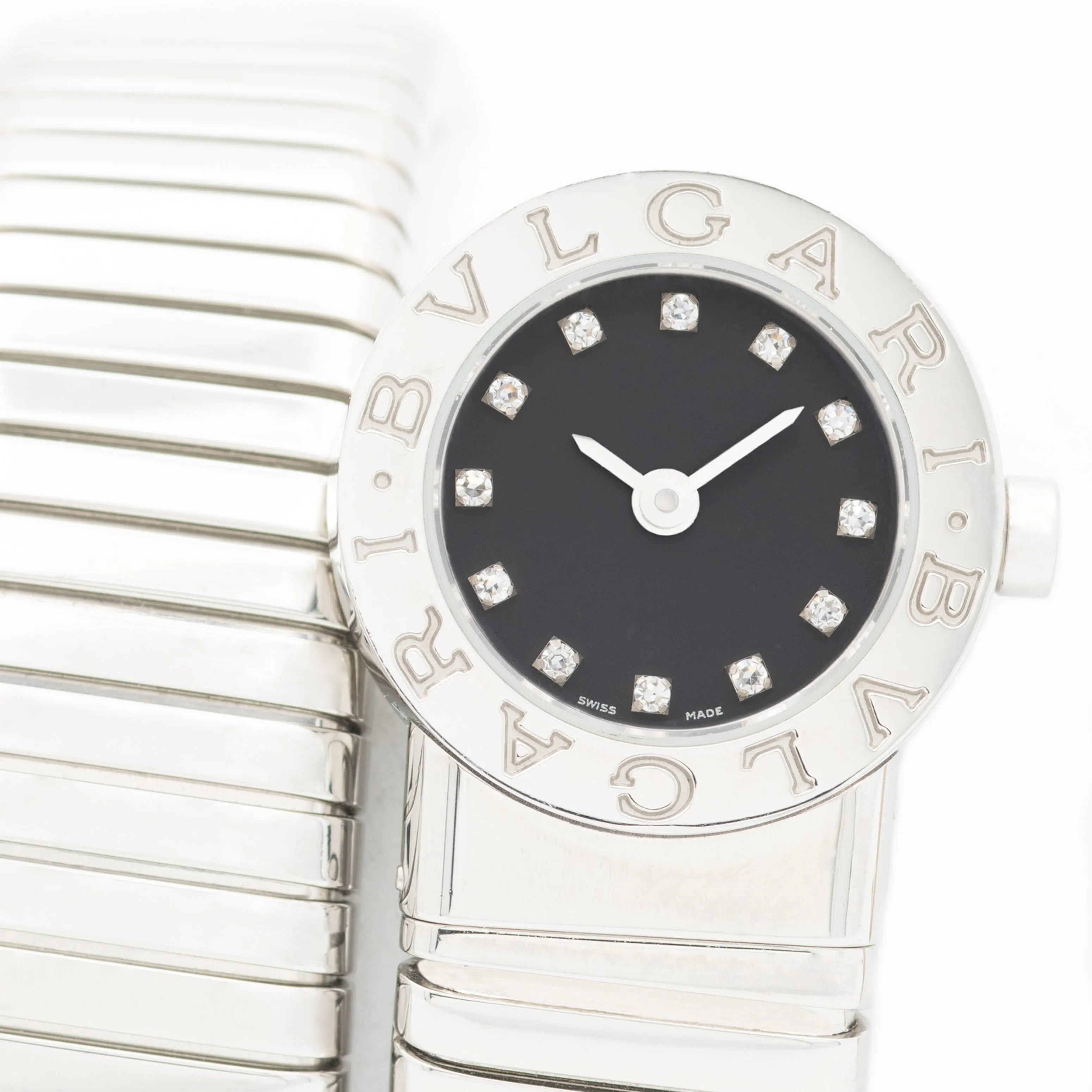 BVLGARI STAINLESS STEEL TUBOGAS WRAP BB191TS