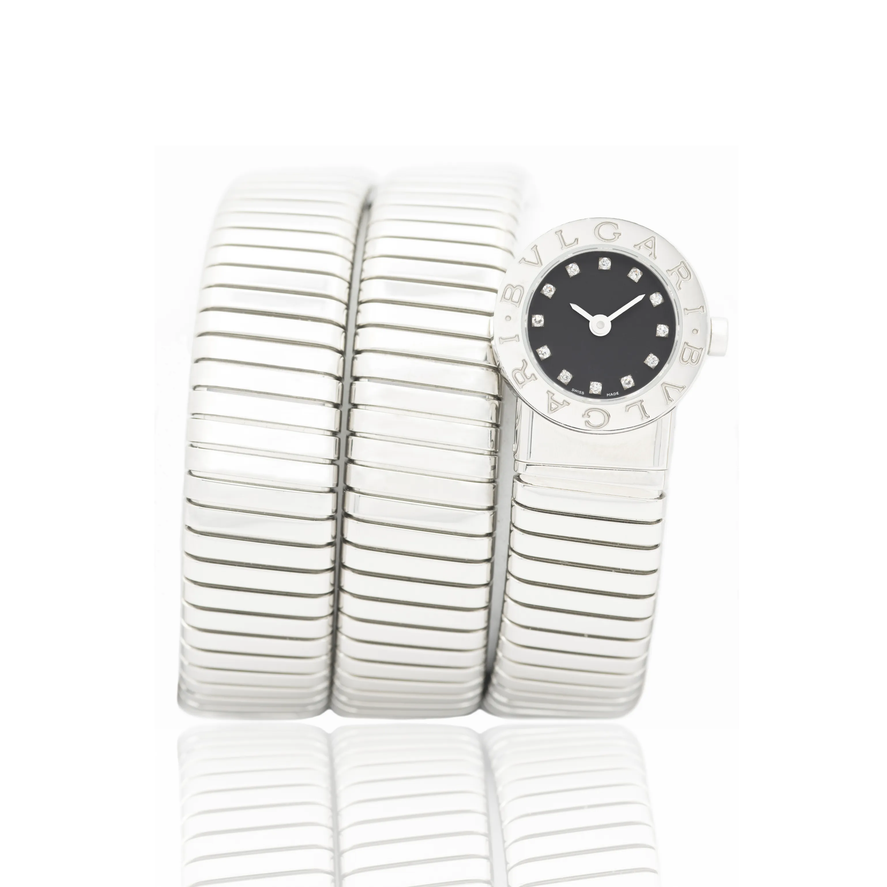 BVLGARI STAINLESS STEEL TUBOGAS WRAP BB191TS