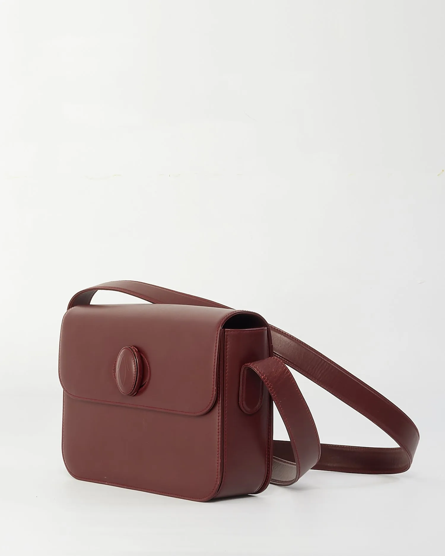 Cartier Burgundy Leather Must de Cartier Crossbody Bag