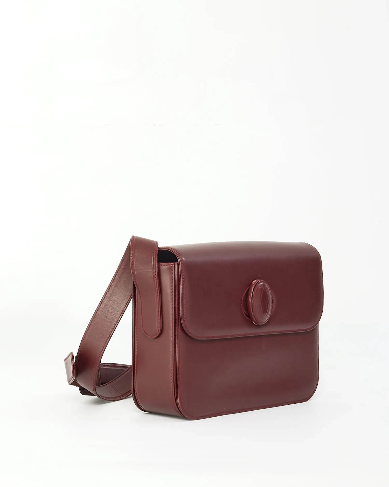 Cartier Burgundy Leather Must de Cartier Crossbody Bag