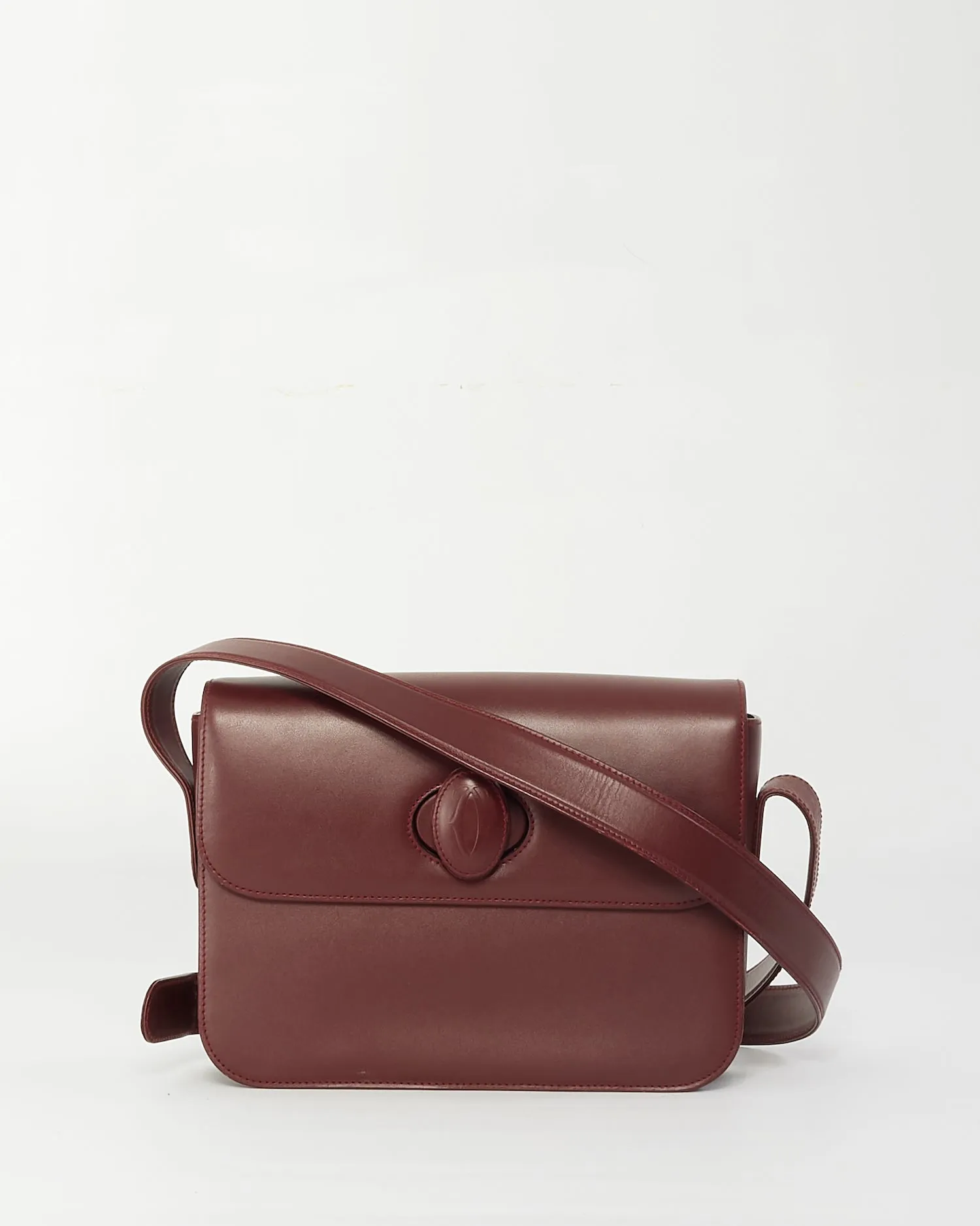 Cartier Burgundy Leather Must de Cartier Crossbody Bag