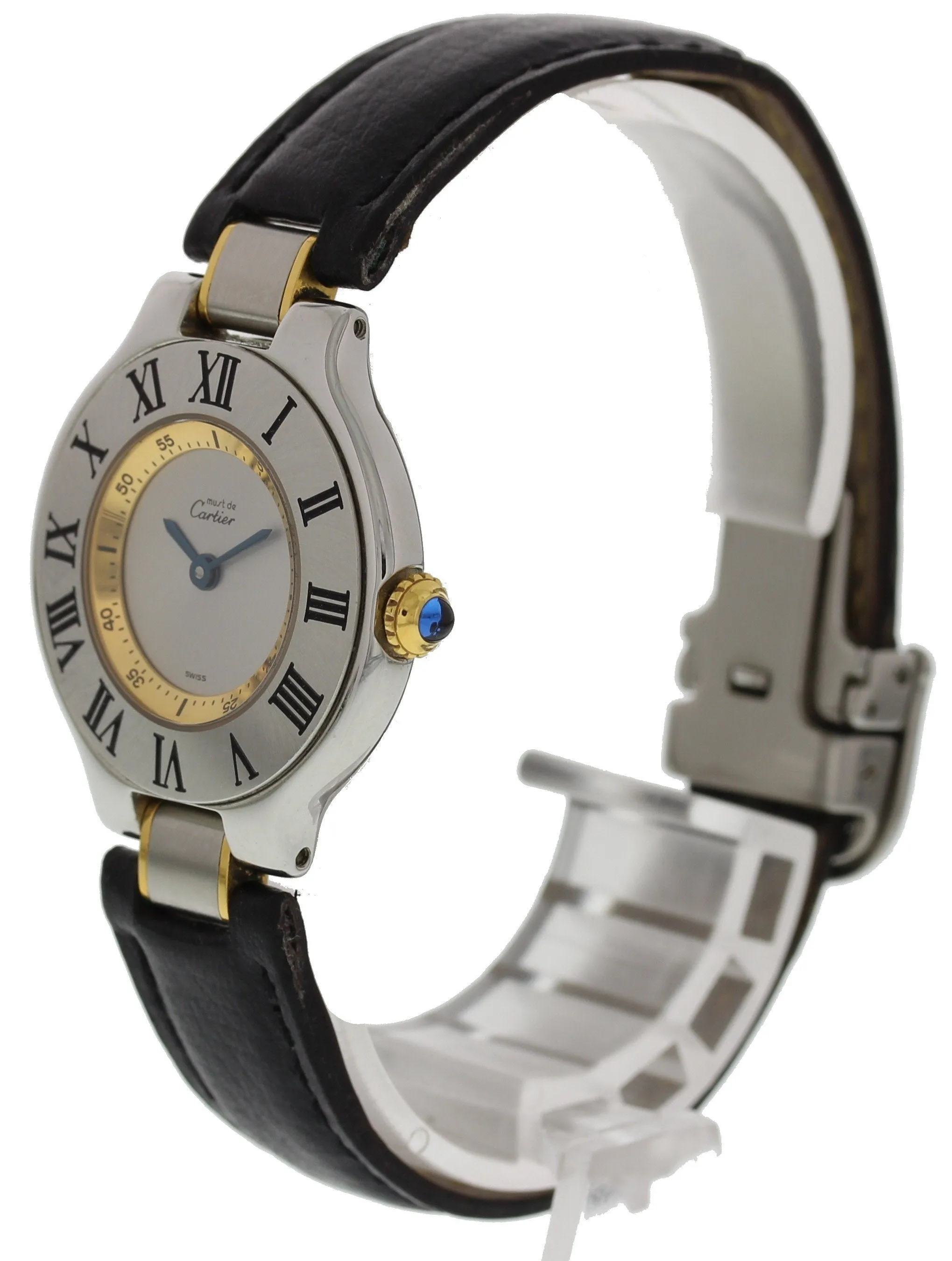 Cartier Must 21 SS/18K YG 1340 W/ Papers And Booklet