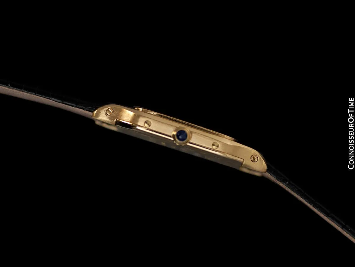 Cartier Santos Dumont Vintage Ladies Ultra Thin Watch - 18K Gold