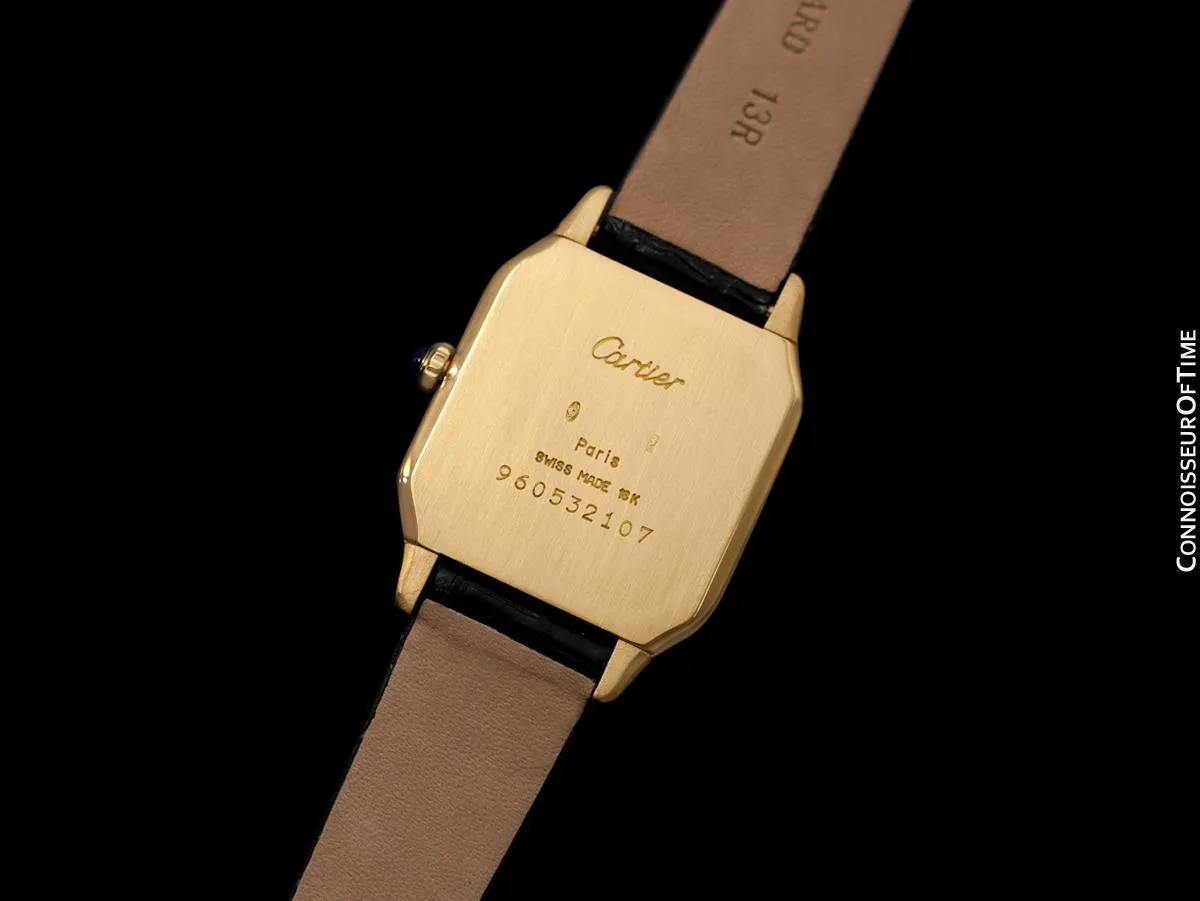 Cartier Santos Dumont Vintage Ladies Ultra Thin Watch - 18K Gold