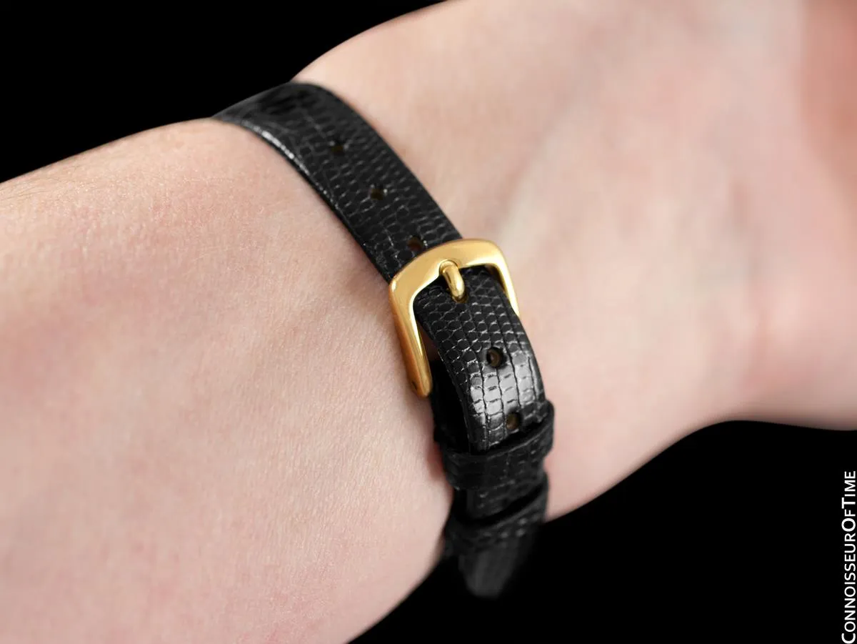Cartier Santos Dumont Vintage Ladies Ultra Thin Watch - 18K Gold