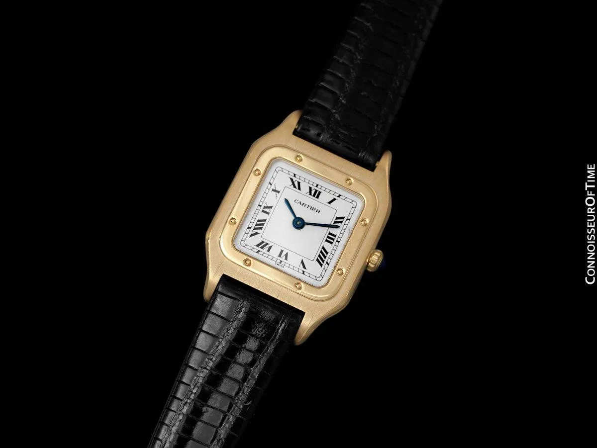 Cartier Santos Dumont Vintage Ladies Ultra Thin Watch - 18K Gold