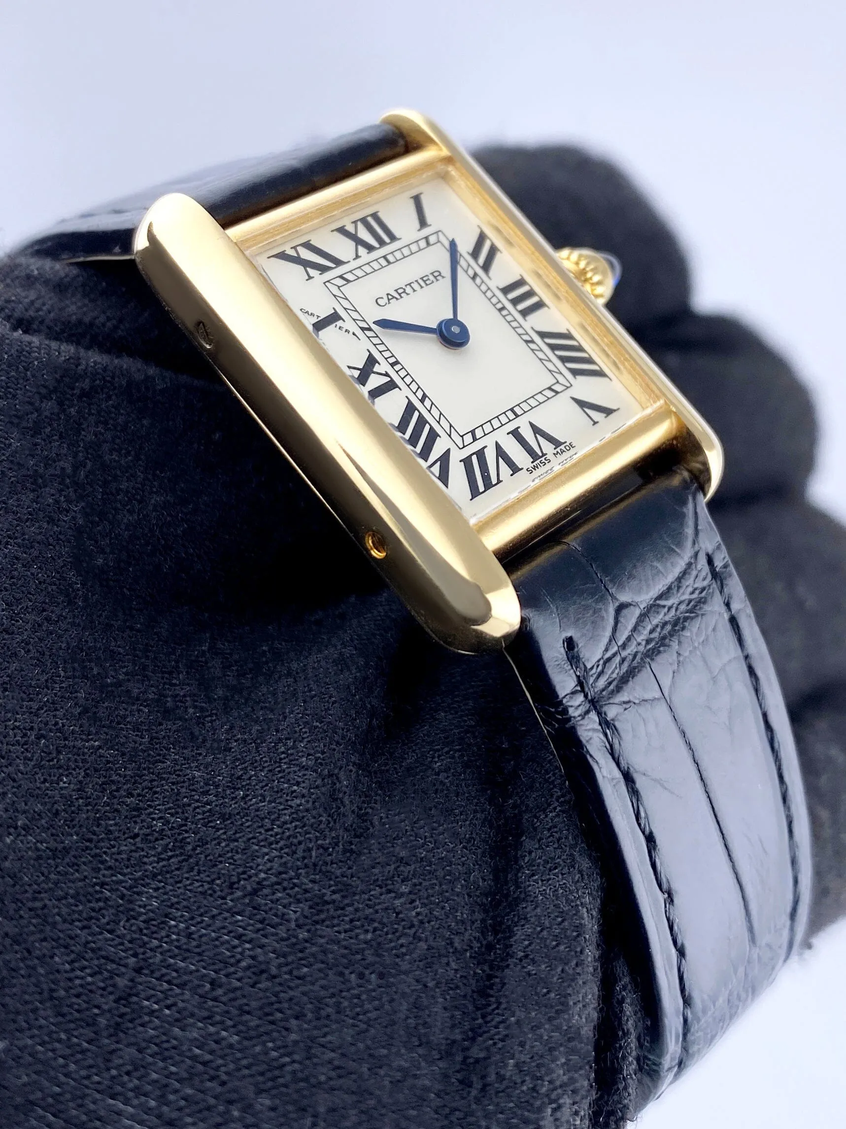 Cartier Tank Louis W1529856 18K Yellow Gold Ladies Watch Box Papers