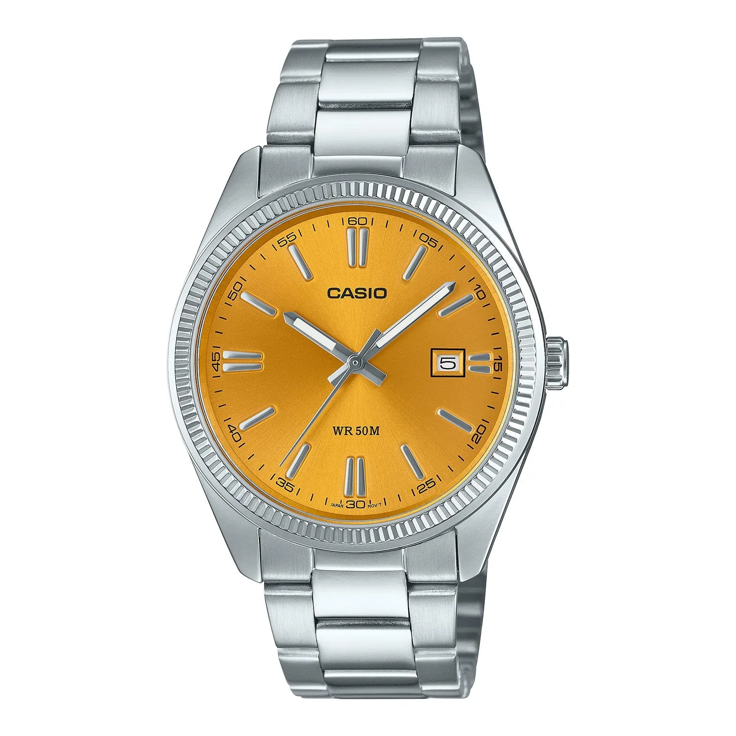 Casio Vintage Yellow Silver MTP1302D-9A
