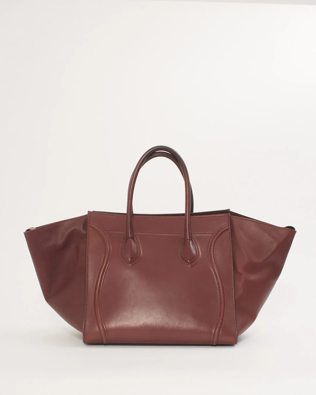 Celine Burgundy Leather Phantom Tote