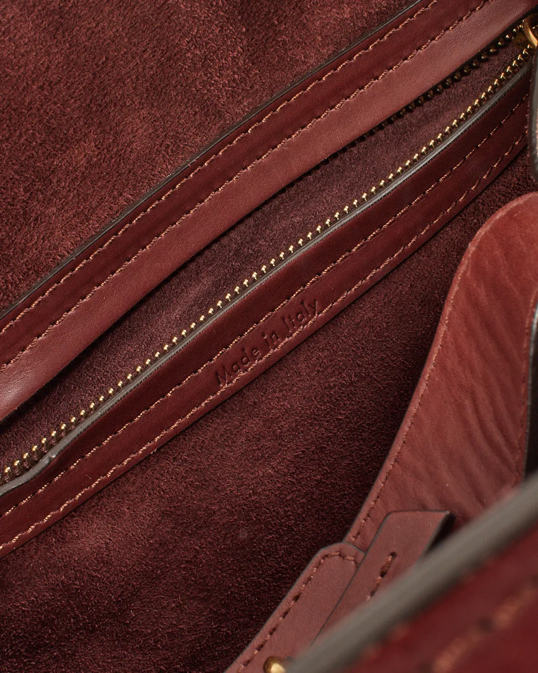 Celine Burgundy Leather Phantom Tote