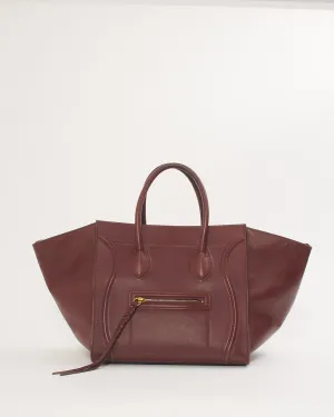 Celine Burgundy Leather Phantom Tote