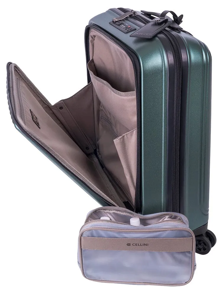 Cellini Tri Pak 4 Wheel Carry On Trolley Includes 1 Large Packing Cube 110553