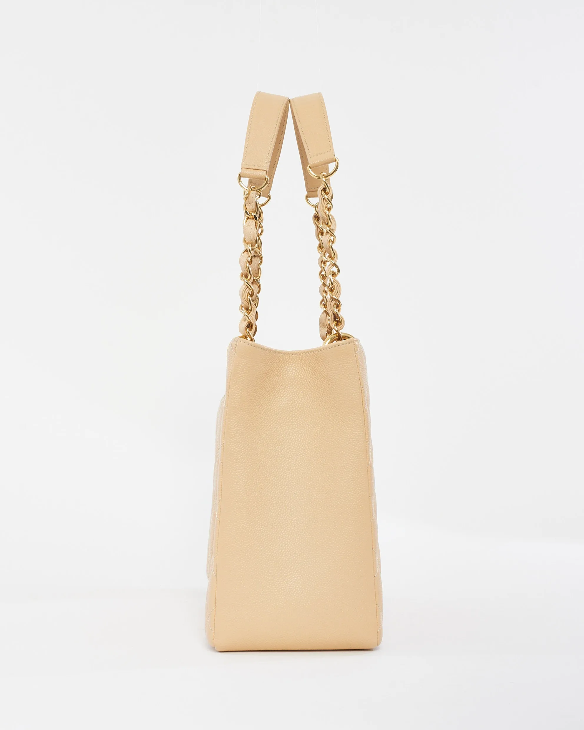 Chanel Beige Caviar GST Grand Shopping Tote Bag